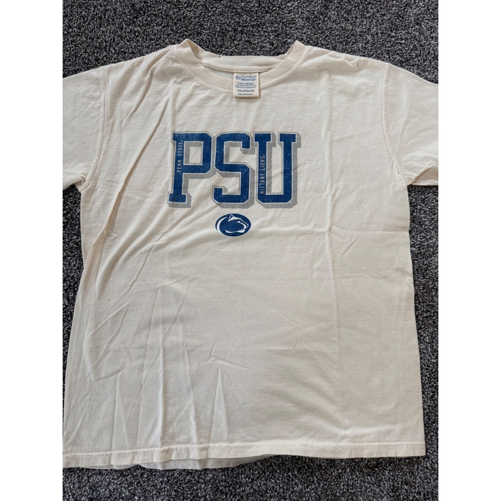 Penn State Nittany Lions PSU Kids XL Cream Graphic T-Shirt Rivalry Threads KK4